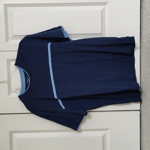 Blue short sleeve cotton shirt